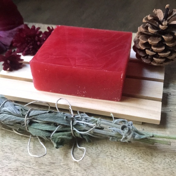 4.5 oz HIBISCUS&JASMINE glycerin bar soap/Mountain Mom Soap Co/anti aging /pink - Picture 4 of 7